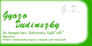 gyozo dudinszky business card